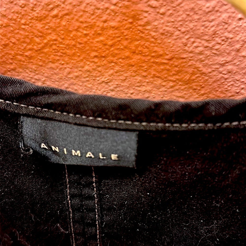 Anímale Sleeveless Dress Size M Zipper Front Side Pockets near hem